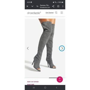 New 11 Shoe Dazzle Acid Black Denim Zemira High Heel Stiletto High Heel Boots